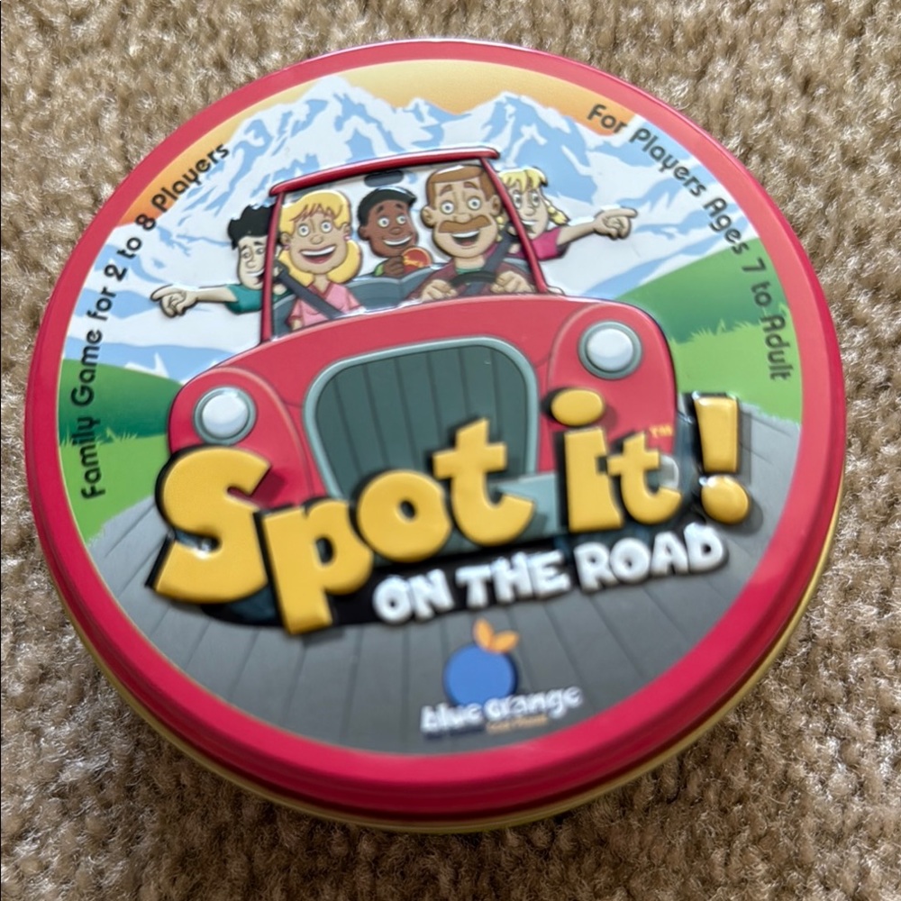 Orage Spot It! On The Road Game - Red and Yellow